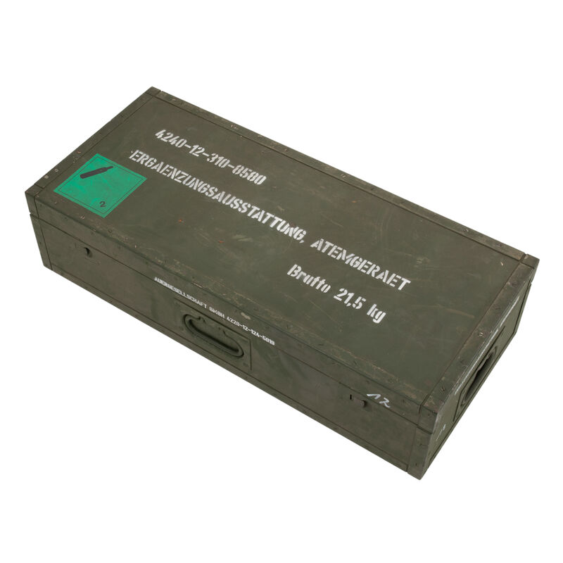 German Wooden Oxygen Bottle Transport Box | Issued, , large image number 1